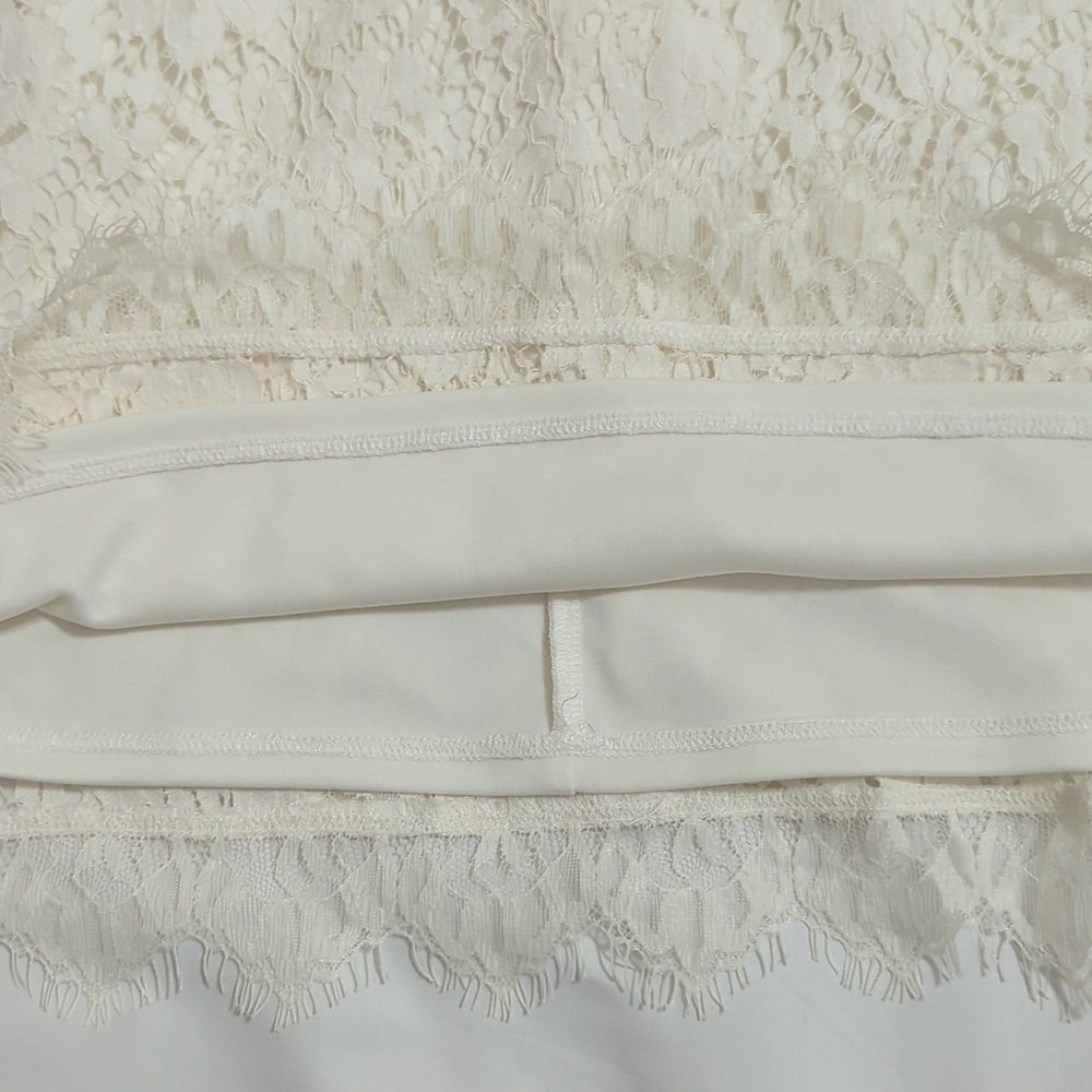 ABERCROMBIE & FITCH Lace Sweetheart Sleeveless Mini-Dress, Color Ivory Size XS - Picture 9 of 16
